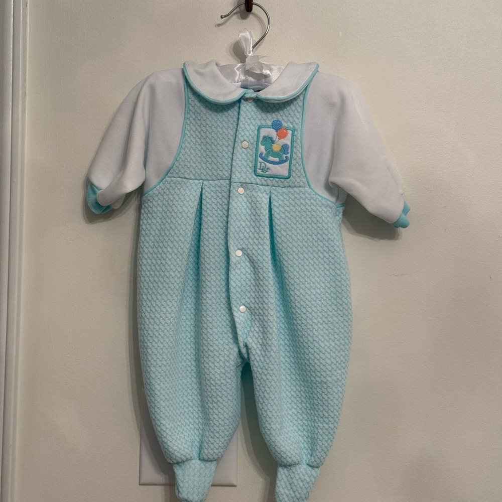 Dior Light Blue and White Kids One Piece